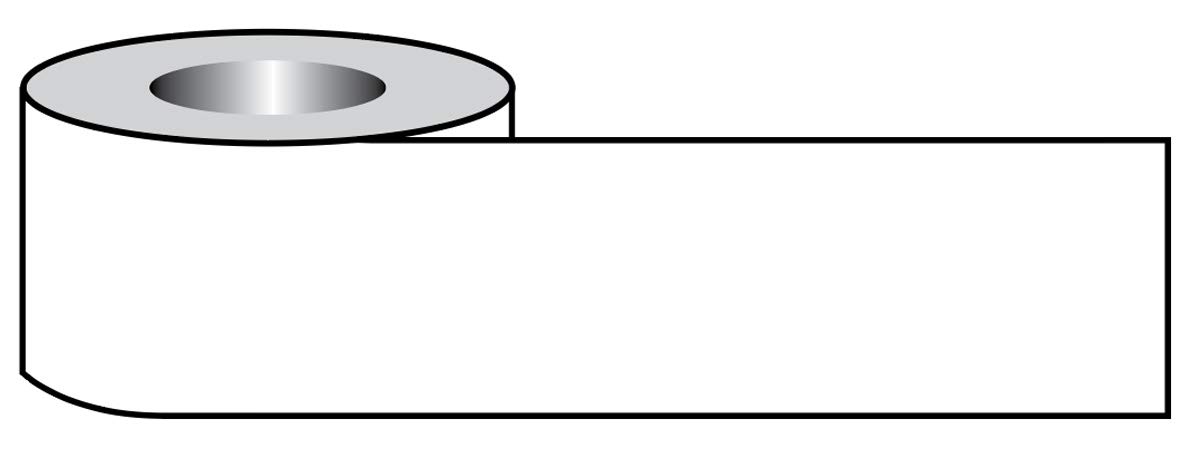 Plain White barrier tape 200m x 75mm non-adhesive polythene