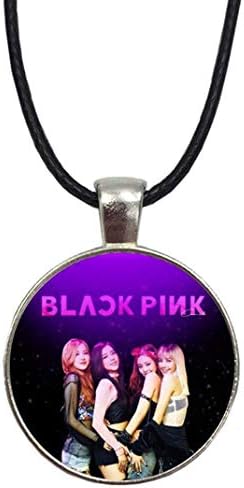 Best Choice Kpop Blackpink Simple Time Gemstone Necklace Super Cute HD Picture Printing Pendant Necklace Boys Girls Hot Gifts for Fans for Birthday, Valentine's Day, Anniversary(None 2)