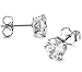 ORAZIO 8 Pairs Stainless Steel Mens Womens Stud Earrings Pierced Cubic Zirconia Earrings, 3mm-6mm
