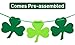 43PCS St. Patrick 's Day Decorations - Shamrock Clover Banners Lucky Garland Hanging Swirls Balloons Green Party Supplies Ornaments - No DIY Required