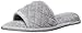 Dearfoams Women's Terry Slide Flat, Grey, Large / 9-10 B(M) US