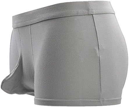 Mens Comfy Boxer Briefs Grey Low Rise Trunks Micromodal Size L