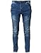 Moonwalk Men`s Skinny Slim Denim Washed Hip Hop Ripped Biker Jeans Pants