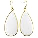 SUNYIK Women's White Shell Round Teardrop Dangle Earrings