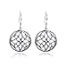YFN 925 Sterling Silver lucky Irish Celtic Knot Triangle Vintage Dangle Earrings (Ancient silver)