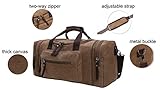 Large Capacity Canvas Unisex Travel Duffel Bag Shoulder Handbag Weekend Bag w/ Strap
