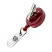 Specialist ID Translucent Red Retractable Badge Reel With Swivel Spring Clip, Sold Individually