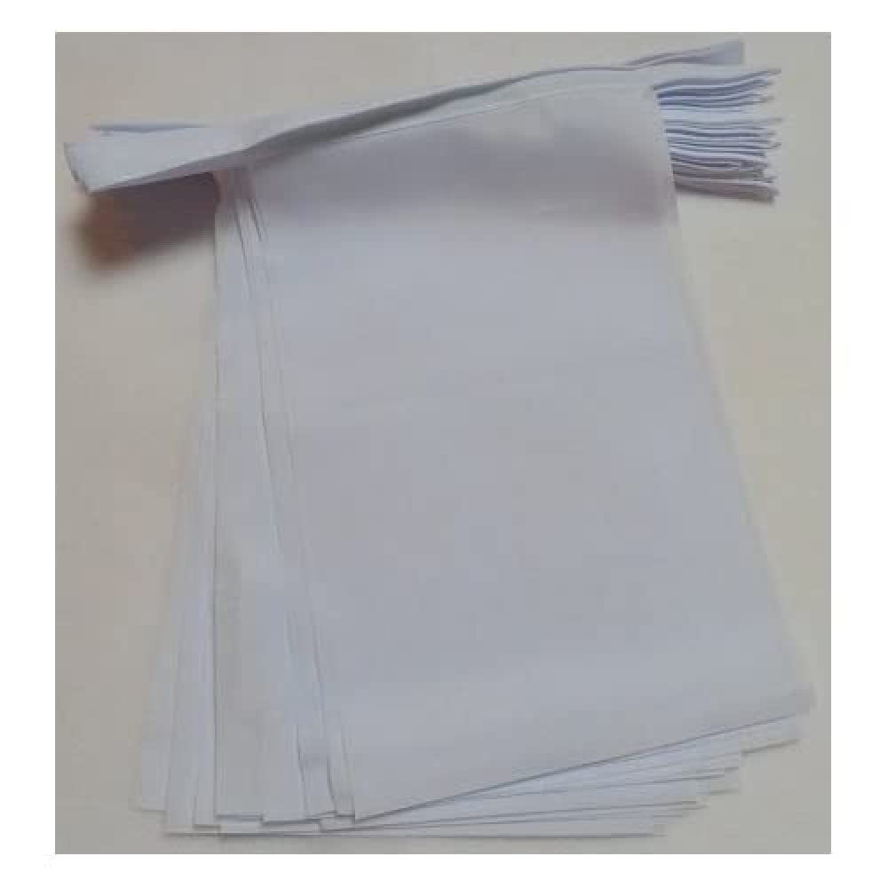 AZ FLAG - Plain White Bunting Flag - 40 Ft Garland with 20 White Solid color Flags 18'' x 12'' - 100% Polyester String Pennant - 12 meters