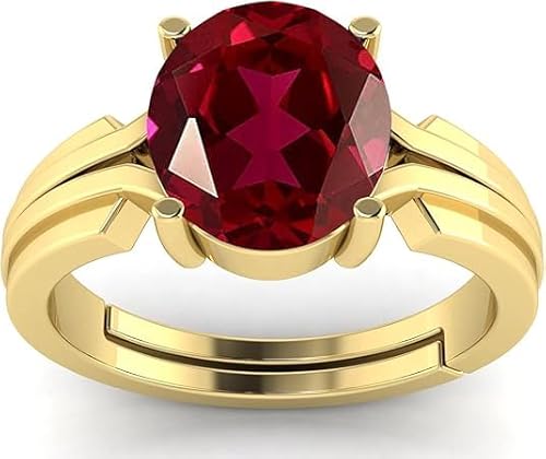 LMDPRAJAPATIS Original Ruby Gold Adjustable Women's Jewellery Ring