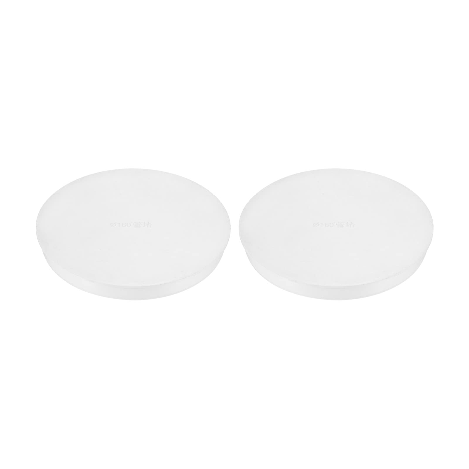 PATIKIL 151mm OD Pipe Hole Plugs, 2 Pack Round Fencing Post Tubing Insert Cover Pipe End Cap for Pipeline Protection, White