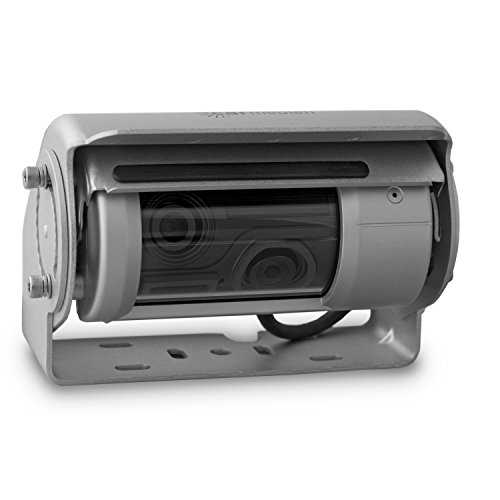 150° Premium Doppel Shutter Rückfahrkamera CM-DSKRFK mit Shutter Scheibenwischer Heizung Mikrofon 12V 24V Edelstahlkamera