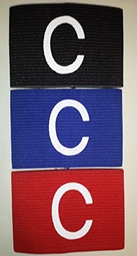 Captains Armband for Football, Rugby, Hockey. Various Sizes and Colours (BIG C Design)