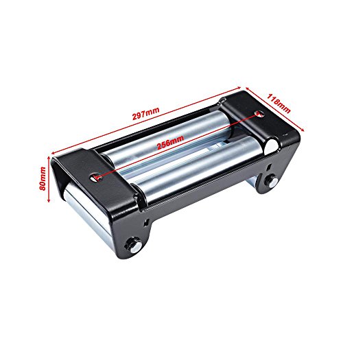 AUXMART Wire Roller Fairlead 12000 lbs Winch Rope Frame for Steel Cable 297x118x80mm