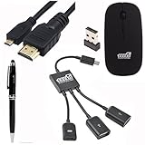 EEEKit 4 Items Cable Kit for Acer Aspire Switch 10,Micro USB Host OTG Cable,2.4G Wireless Optical Mouse,Micro HDMI to HDMI Cable and Stylus Pen
