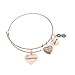 Infinity Collection Godmother Gifts, Rose Gold Charm Bangle Bracelet, Religious Jewelry Baptism Thank You Gift for Beloved from Godson Goddaughter
