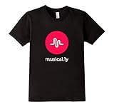 Kids 'musical.ly' T-Shirt (Black - Fitted Cut) 10 Black