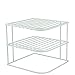 DecorRack 2 Kitchen Corner Shelves, Countertop and Cabinet Organizer, Heavy Duty Metal Corner Rack, 3-Tier, Wire Storage Helper Shelf for Counter Top, Cupboards and Pantry, 9 x 9 x 8 inch (2 Pack)