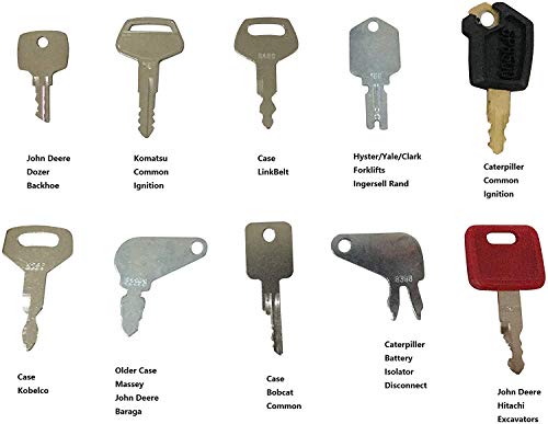 10 Keys Heavy Equipment Construction Key Set/Construction Ignition Keys Sets