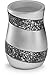 Creative Scents Silver Mosaic Bathroom Cup - Electric Toothbrush and Toothpaste Holder for Bathroom - Tooth Brush Holder Tumbler Cup for Toothbrushes, Toothpaste or Makeup Brushes (Silver)