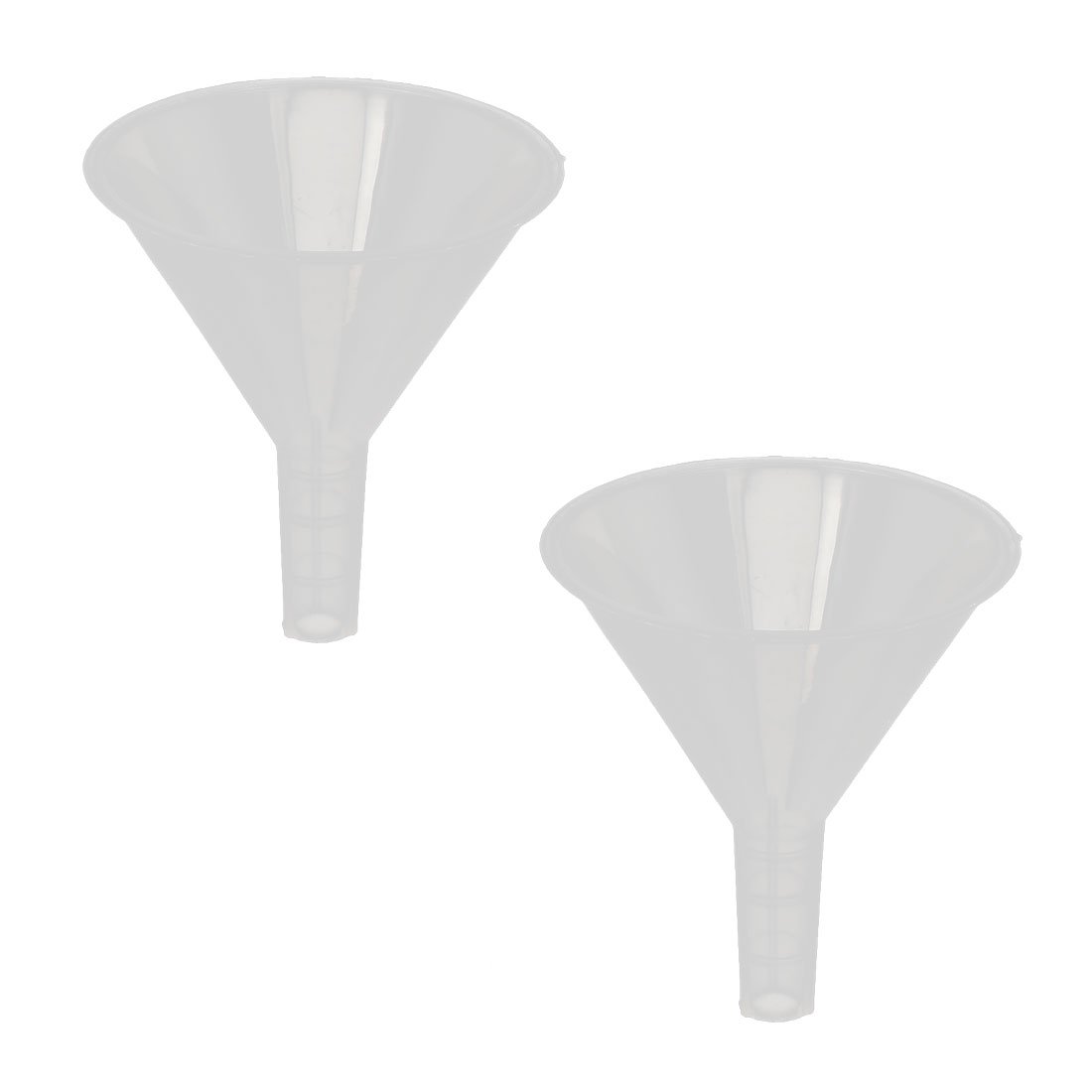 sourcingmap 2 Pcs 50mm Mouth Dia Household Lab Liquid Water Oil Plastic Funnel Transfer Filling Tool