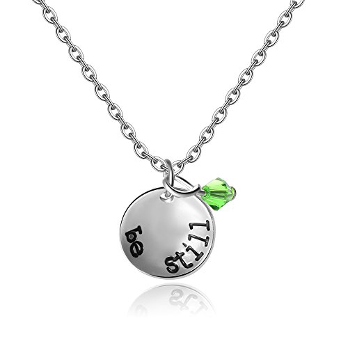 Be Still Womens / Girls Necklace - Psalm 46:10 - Reduce your Daily Anxiety and Stress with this Biblical Message of Faith