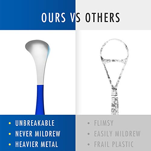 Stainless Steel Tongue Scraper Cleaner Fresh Breath Tongue Scrapers