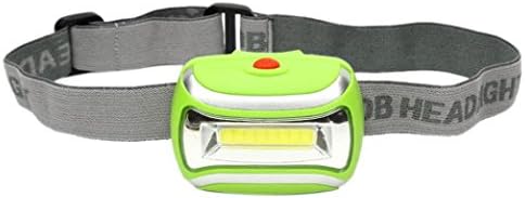 Moonfully Cob Flashlight Outdoor Headlight 600 Lumens Torch Light Adjustable Angle (Green)