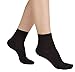 EABERN Womens Thin Cotton Socks,Soft Breathable Casual Above Ankle Crew Socks 6 Pairs-BlackM