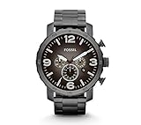 Fossil Men's Nate Smoke Bracelet and Gunmetal Dial Watch