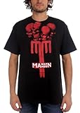 Marilyn Manson Skull Cross Mens T-Shirt, Size: Small, Color: Black