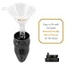 Posh Premium Black Metal Snuff Bullet (Anodized Aluminum) Holds 5g w HumanFriendly Micro Funnel - Twist Nasal Sniffer