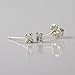 Handmade Designer a Pair of Tiny X Stud earrings Sterling silver, 4mm 0.176