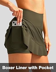Soothfeel Women's Swim Skirt with Pocket High