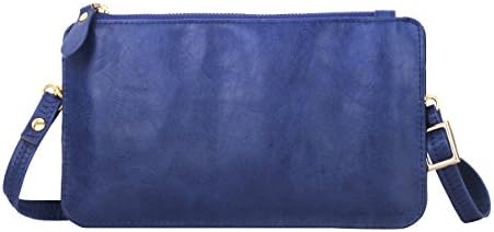 Bosam Small Wallet Bag Cellphone Iphone 8 Crossbody Case Handbag with Touch Screen Window (Blue)