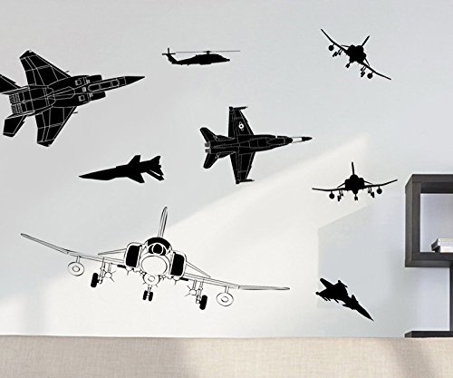 Lichi Wall decal for Home Decor - Fighter Airplane