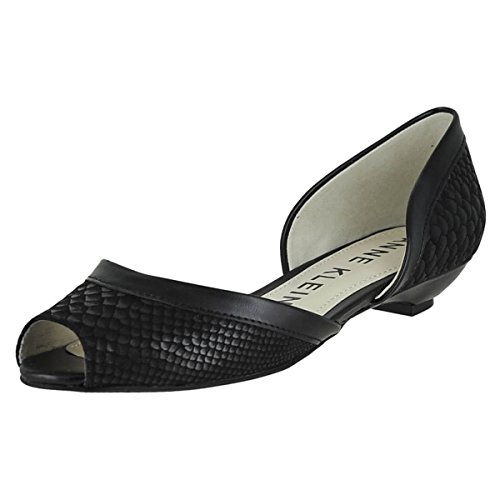 Anne Klein 7Franny Black Black Womens Peep Toe Size 8M