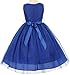 Little Girls Tulle V Neck Rhinestone Brooch Flowers Girls Dresses