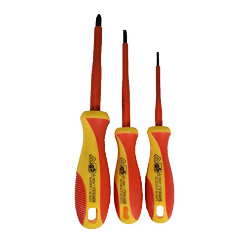 VDE Electrical Electricians Insulated Plier Cutter Stripper Screwdriver 11pc - Thumbnail 3