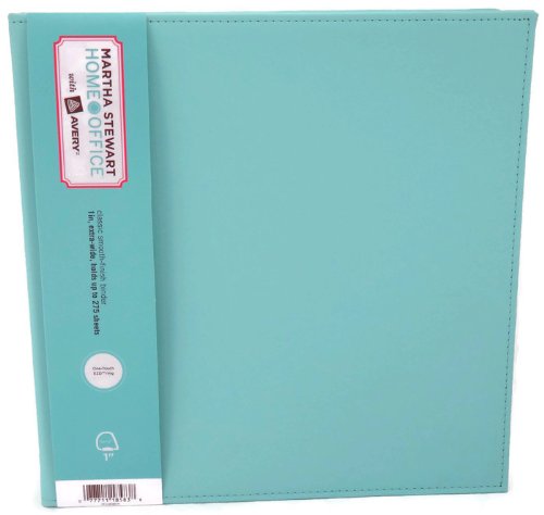Martha Stewart Home Office with Avery Blue Shagreen Classic Smooth Finish Standard Binder, 1