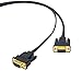 DTech VGA to VGA Cable 50ft Long Thin Flat 15 Pin Computer Monitor Cord Male to Male SVGA Wire (50 Feet, Black)