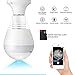 ZEEPIN Bulb WiFi IP Camera Wireless, Hidden Cameras 360 Panoramic 2.0MP 1080P Secuity Light and Infrared Night Vision with Free 32G Card Smart Home Gifts