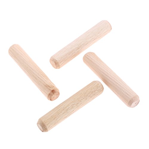 50pcs Woodworking Hardwood Round Dowel Pins Wooden Craft Rods Furniture Fitting Tools 10x50mm(DxL)/0.39"x2.00"