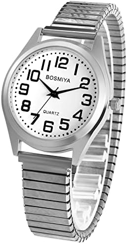 Lancardo Elastic Strap Wristwatch Easy to Read Big Number Dial Stretch Band Lancardo Women Elastic Strap Wristwatch Big Number Barbados  main image 2