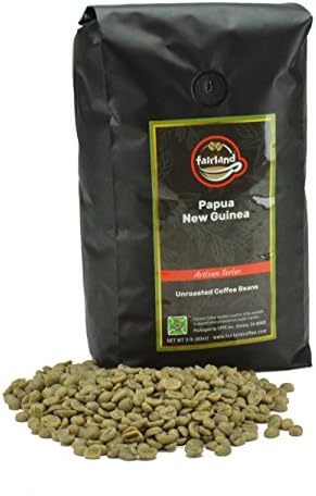 Fairland Coffee, Papua New Guinea Kimel Estate AA Green Unroasted Whole Coffee Beans, 5-Pound Bag