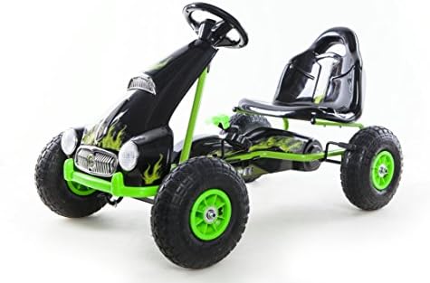 Ride On Pedal Car Go-Kart/Racer &Pneumatic Tire Green