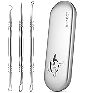 BEZOX Blackhead Remover Tools Pore Extractor Kit– Set of 3 Stainless Pimple Popper Facial Tools w...