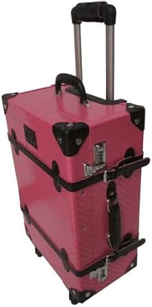 pink rolling luggage