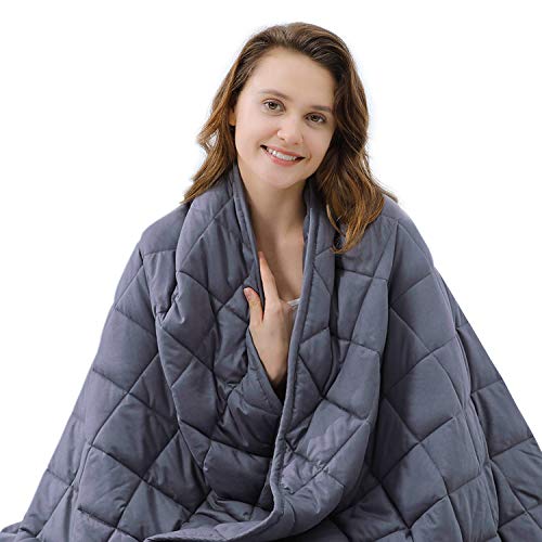ZZZNEST Weighted Blanket Adult (16 lbs, 60''X80'', 7 Layers) Heavy Blanket for Improving Sleep