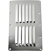 MARINE CITY 304 Grade Stainless Steel Rectangle Stamped Louvered Vent 5 x 9-1/8 Inches for Marines &ndash; Boats &ndash; Ships &ndash; Yachts &ndash; Kayaks