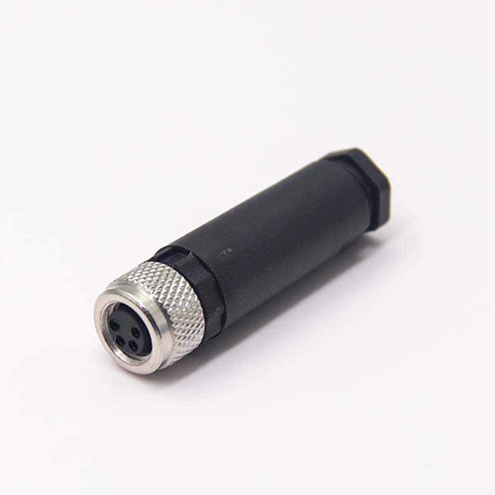 Elebee 4 Pin M8 Connector Female Plug Unshielded Straight ScrewJoint